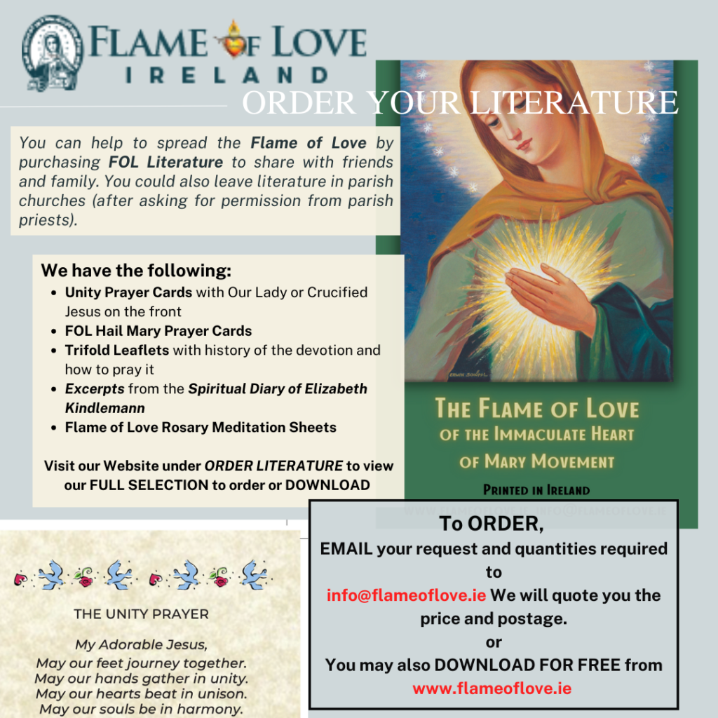 A Flame of Love PERSONAL TESTIMONY: By Marie Kelly – Flame of Love IRELAND